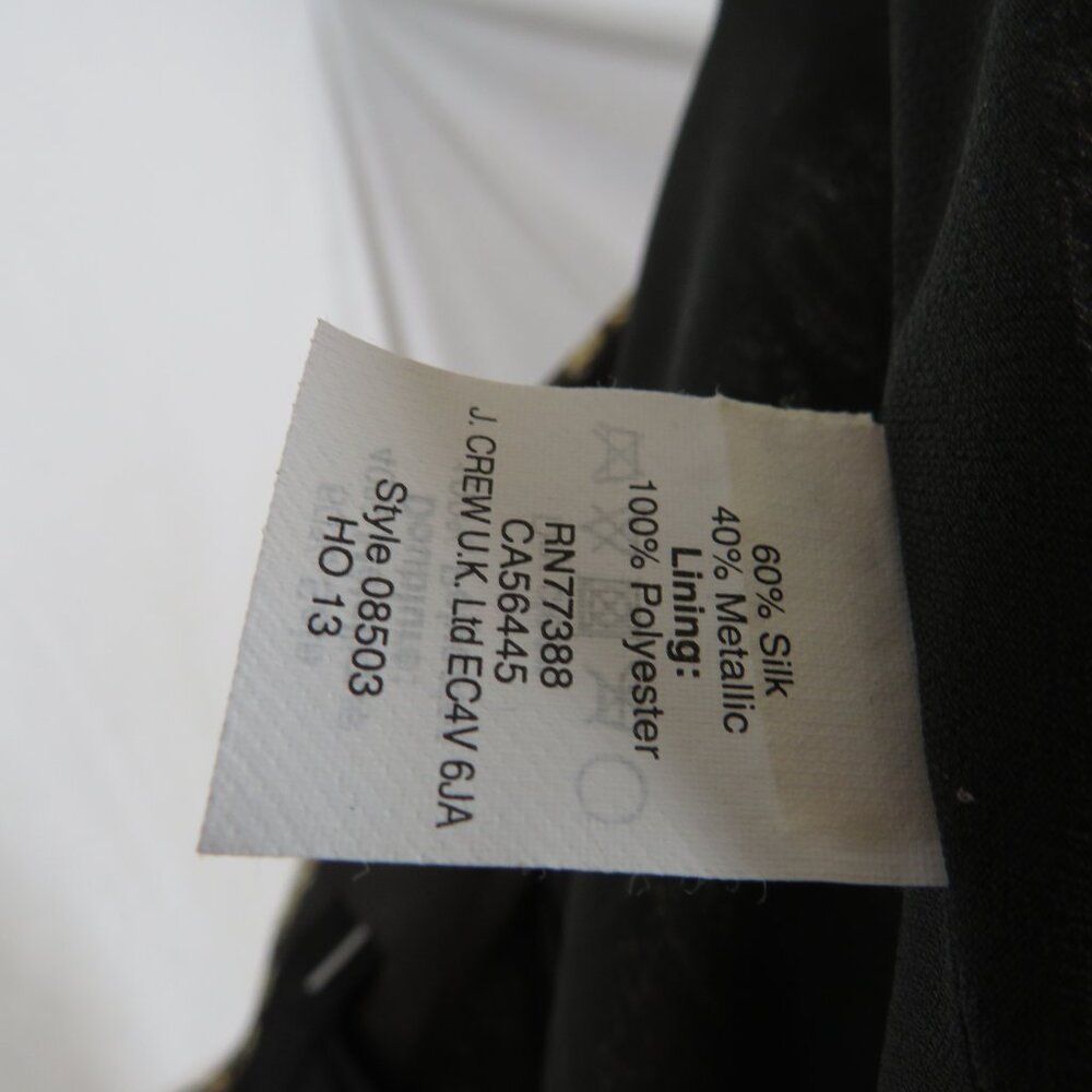 J.Crew Collection Silk-Blend Metallic Jacquard Mini Skirt | Size 10 NWT - Picture 7 of 8